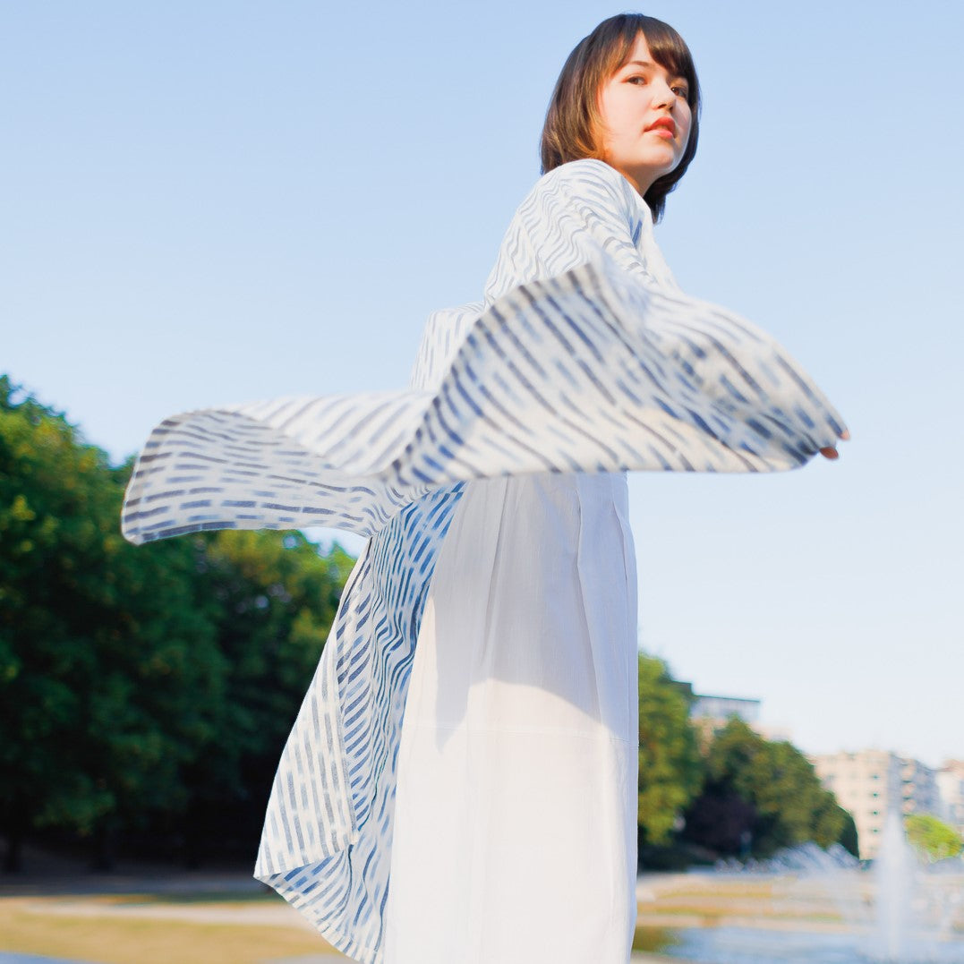 美品！モユル！リネン素材軽い羽織り 楽天市場】からみ織羽織り 生成 レディース 麻100