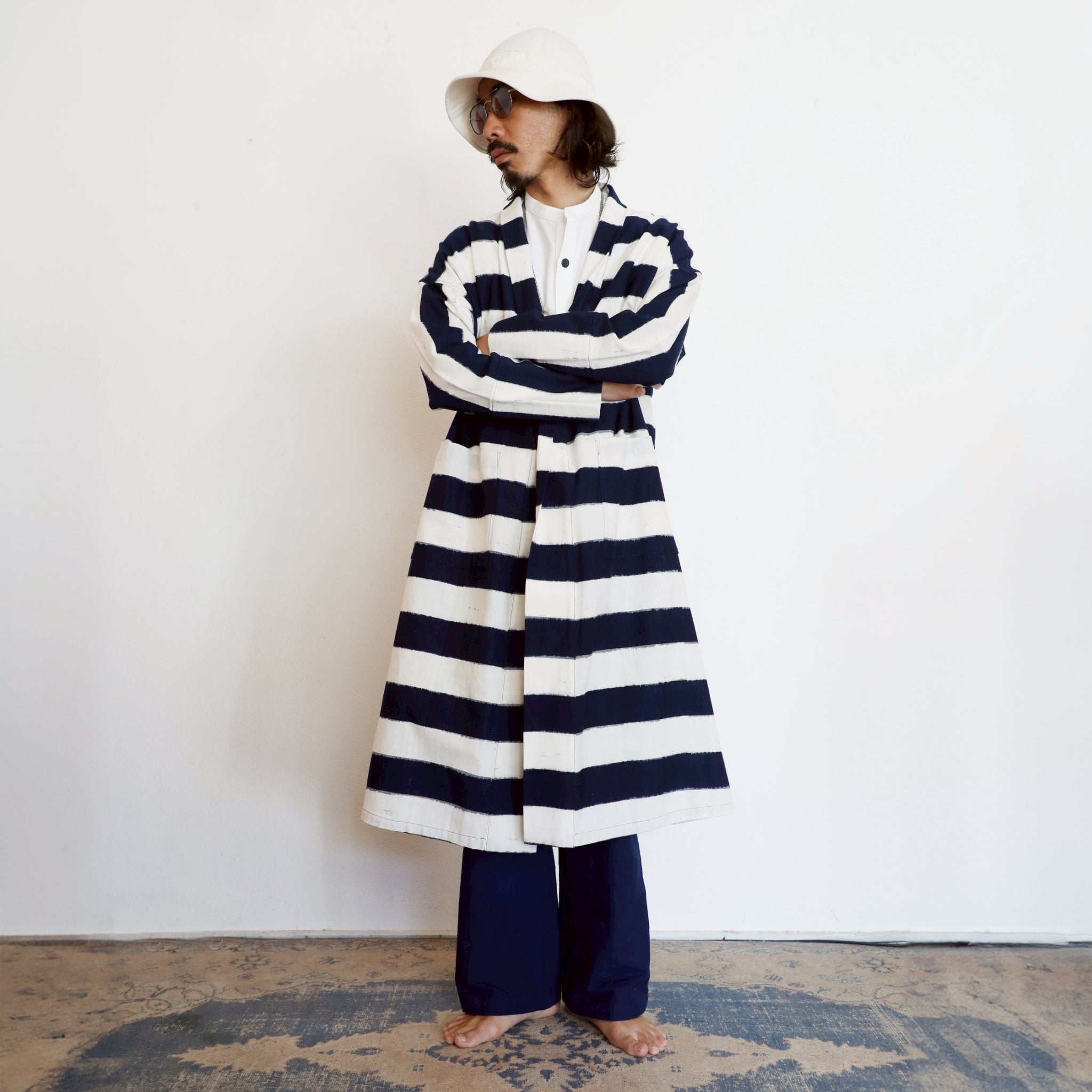 IKI LUCA】旅する羽織り – 天然藍染めHAORI | JAPAN BLUE・久留米絣太