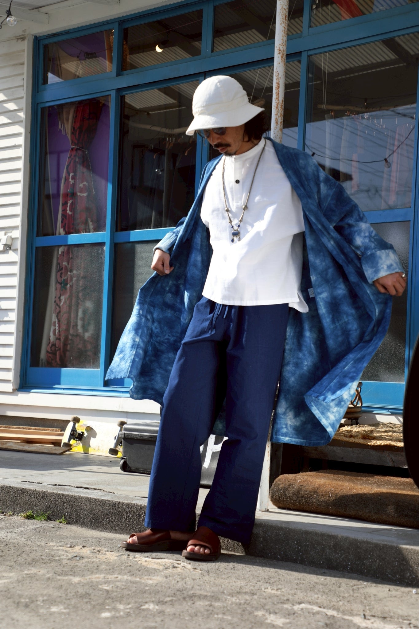 IKI LUCA】旅する天然藍染め羽織り | JAPAN BLUE・久留米絣・日本製