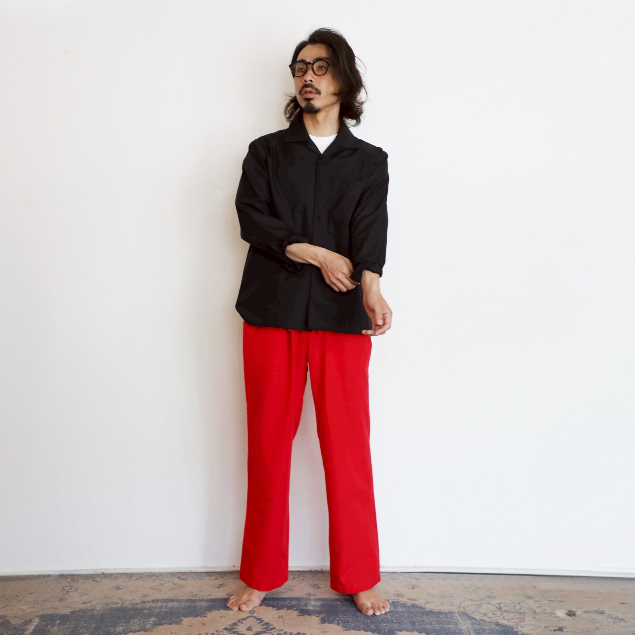 IKI LUCA | 旅する赤いパンツ | 5ポケット・日本製・久留米絣100%・綿